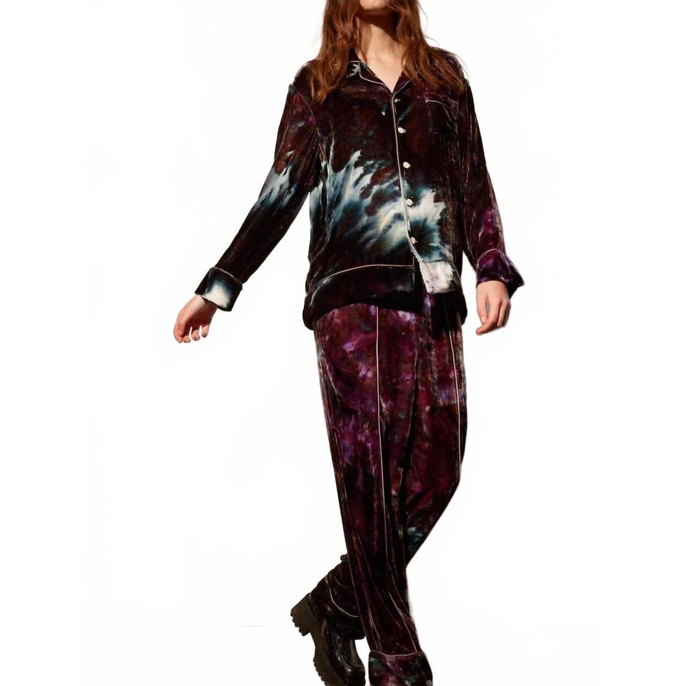 NEW RIVERSIDE TOOL AND DYE women's velvet harvey top in maroon